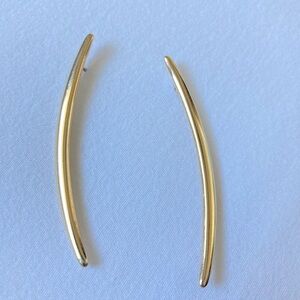 Vintage 90s Gold Tone Bar Earrings